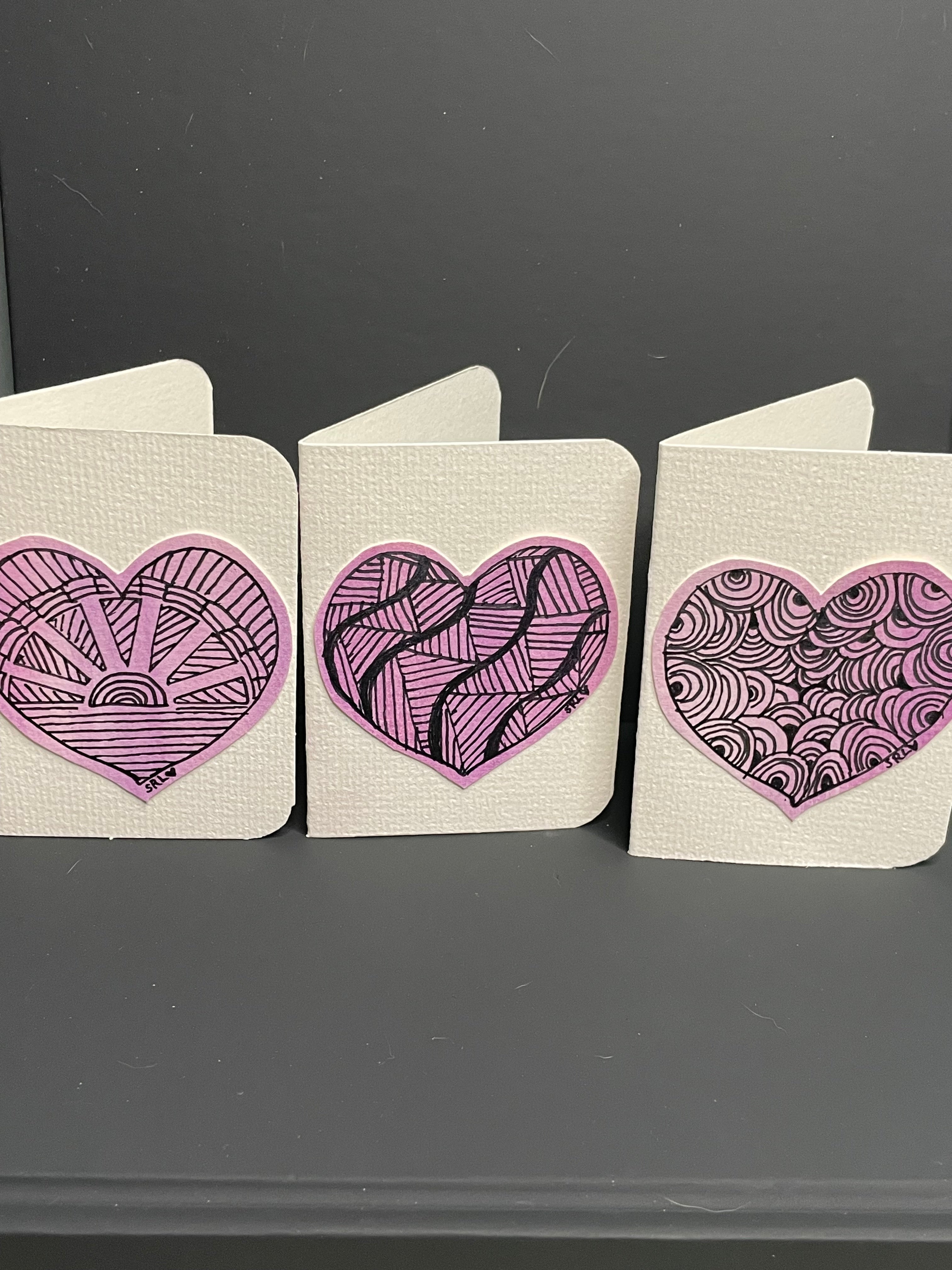 Mini heart cards