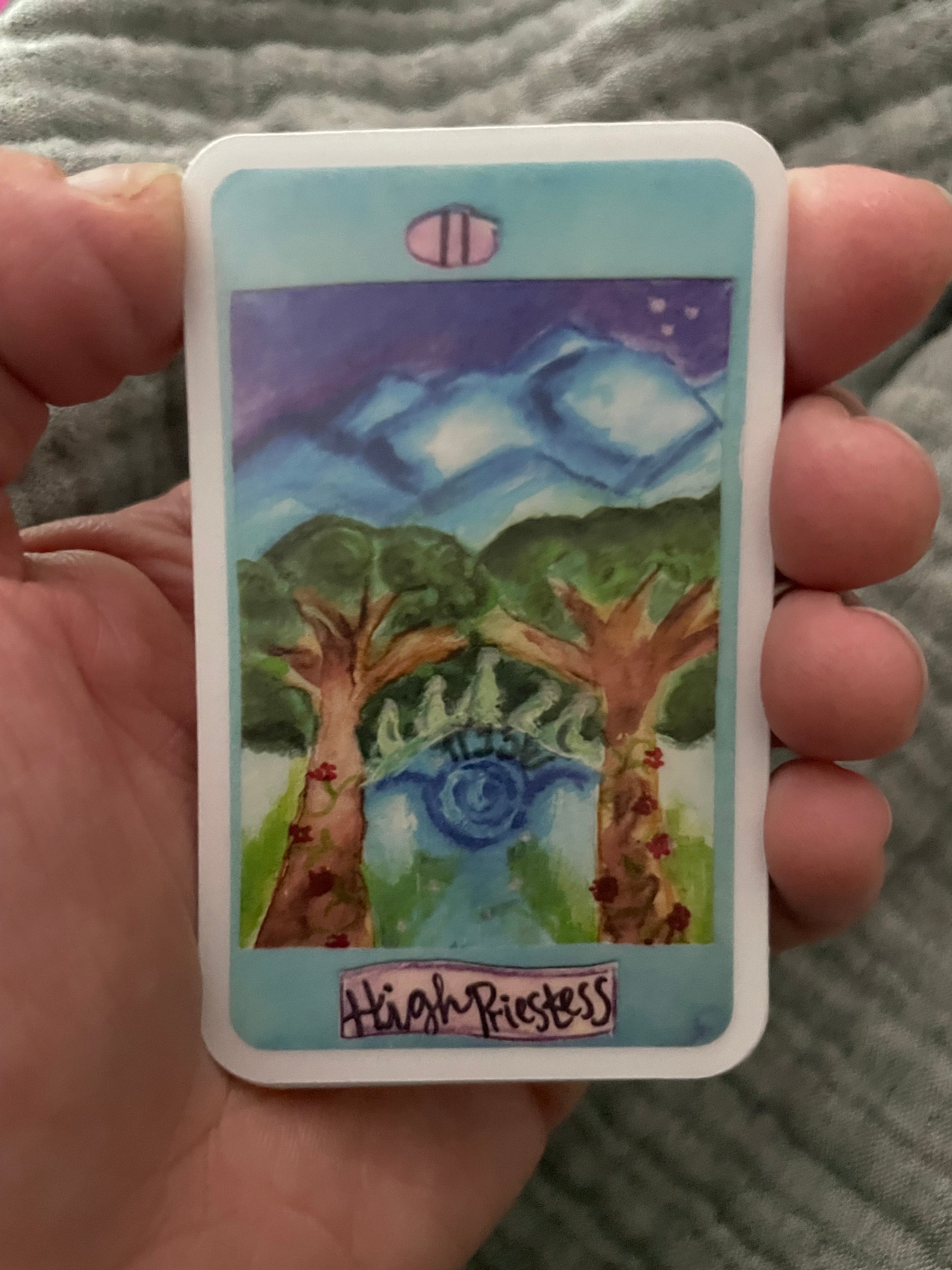 Vinyl Sticker (Clear background) High Priestess
